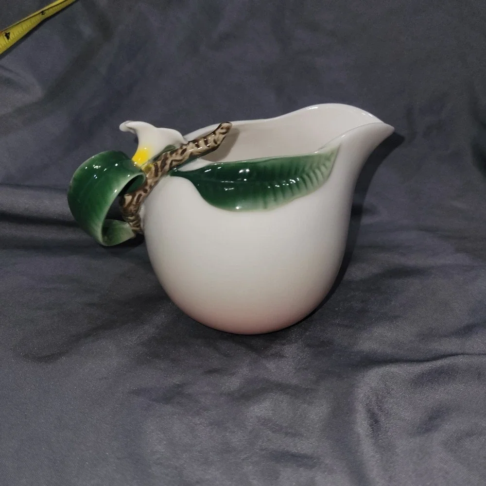 Franz Alii Hawaiian Flower Porcelain Plumeria Floral Tea Coffee Creamer Sugar